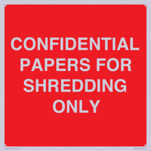 CONFIDENTIAL PAPERS FOR SHREDDING ONLY